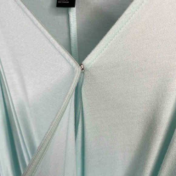 FOREVER 21 Sea Green Surplice Shorts Romper Jumpsuit Adj Spaghetti Straps Size S - Picture 6 of 10